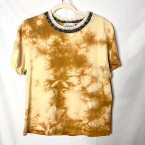 Women's 3.1 Phillip Lim Tie-Dye Short Sleeve Tee S Orange Beige